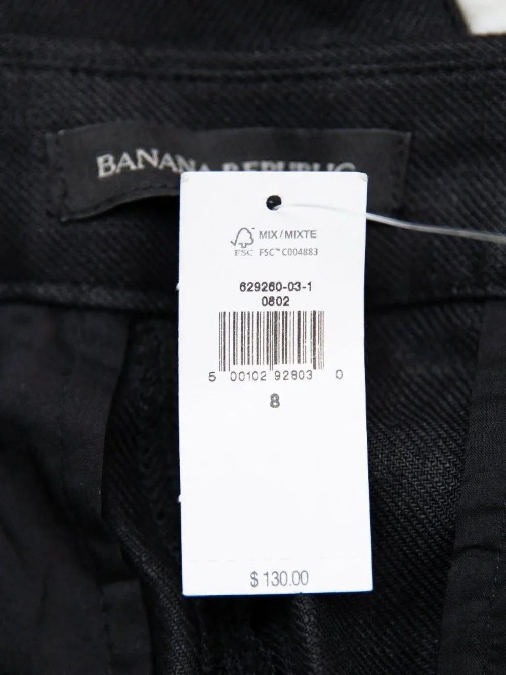 BANANA REPUBLIC Heritage Expedition Black Slim-Fit, Lined Linen Cargo Pants
